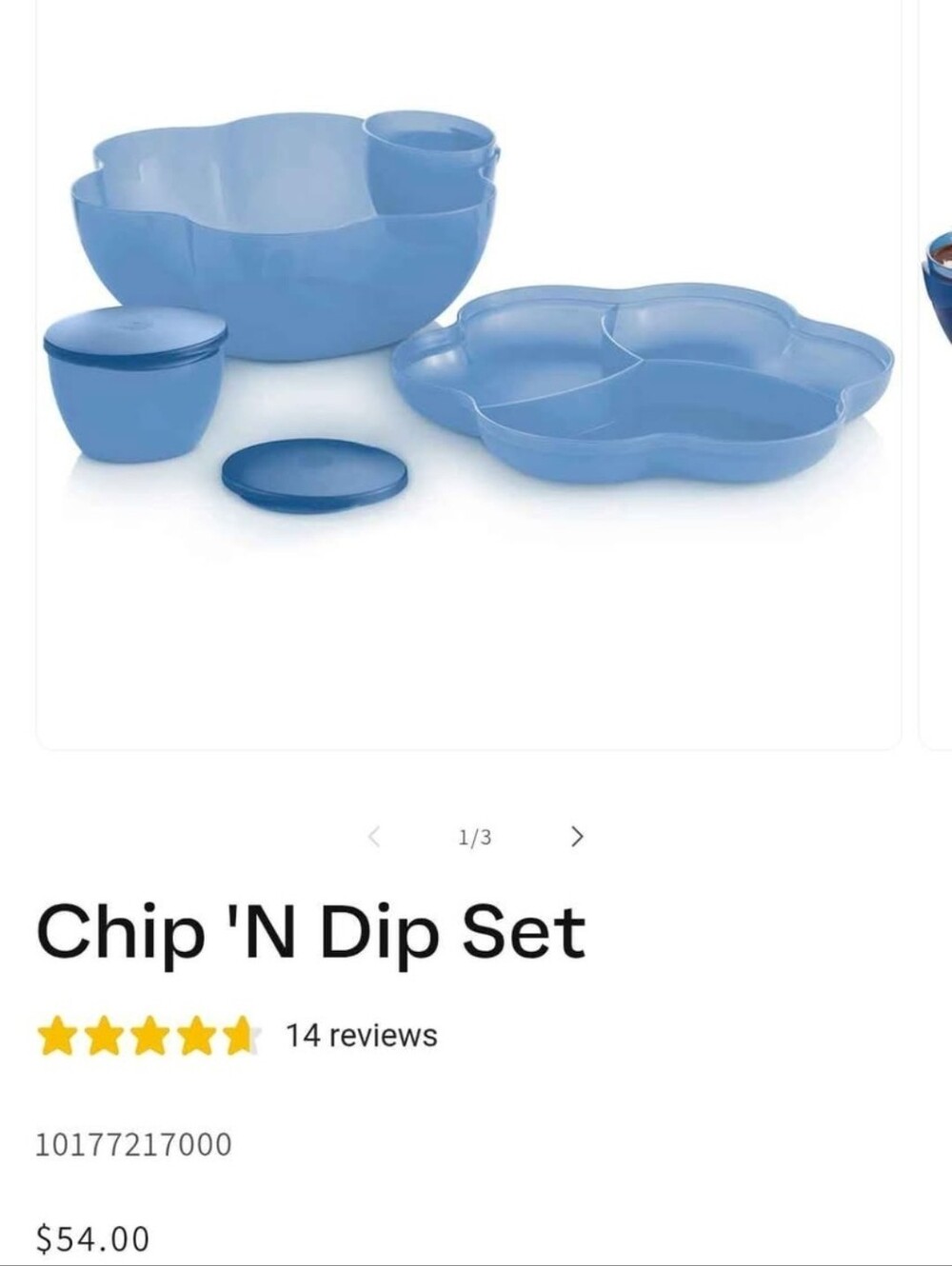 Tupperware Chip N Dip Set - Picture 3 of 3